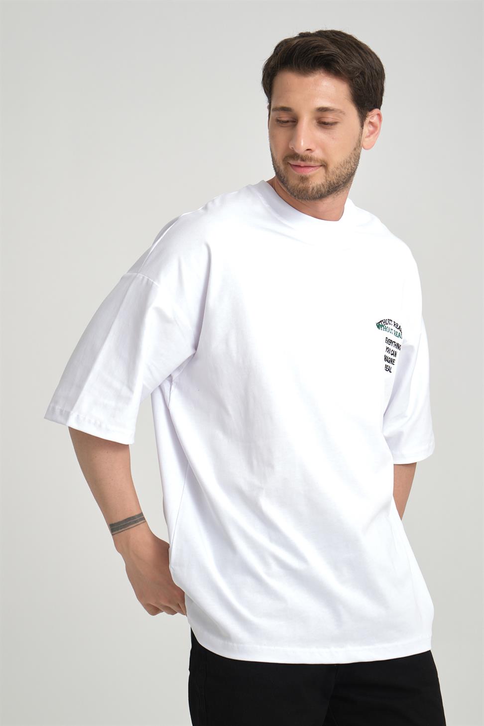 R-5817 Back Patch Embroidered Supima T-Shirt