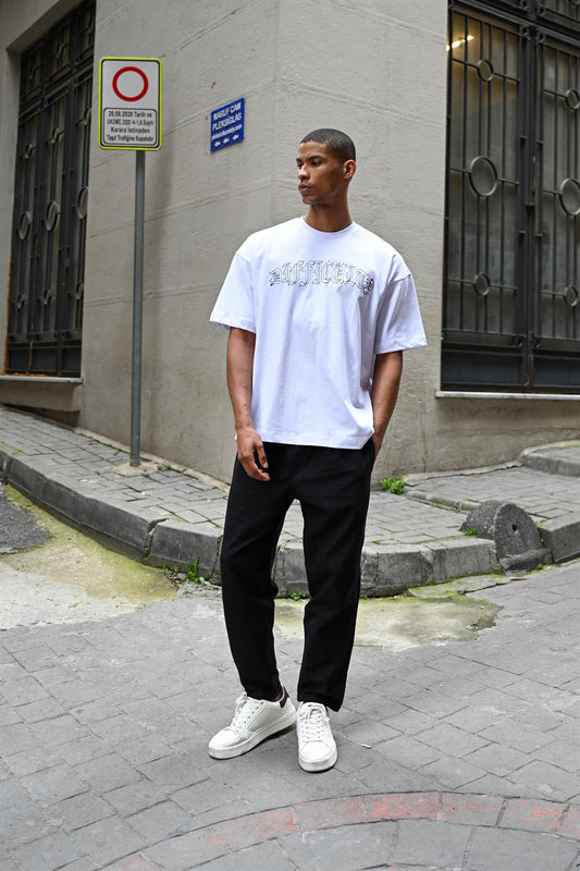 R-5827 Front and Back Embroidered Supima T-Shirt