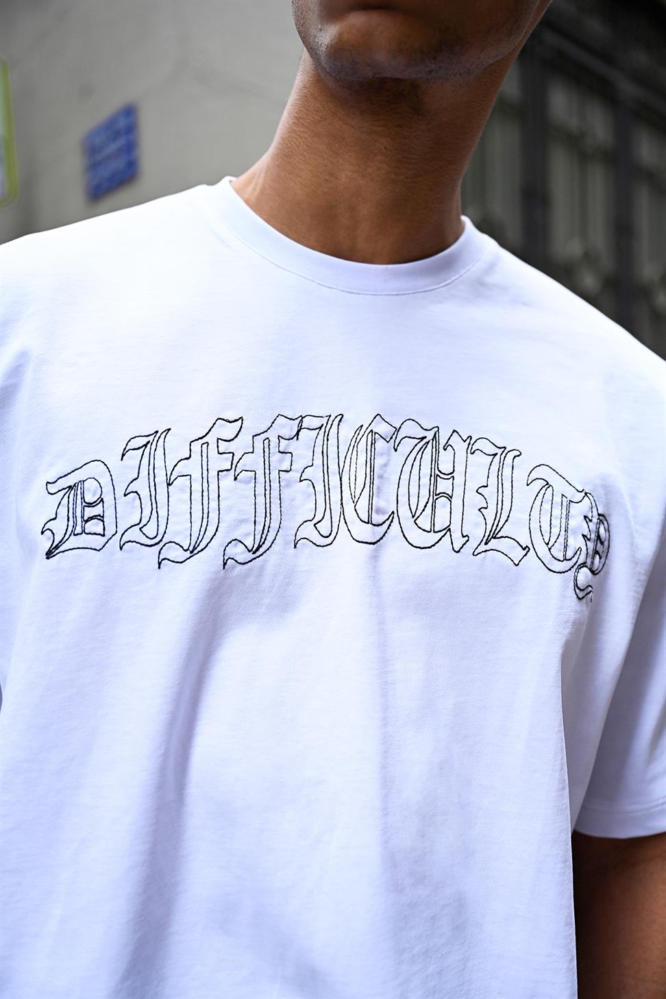R-5827 Front and Back Embroidered Supima T-Shirt