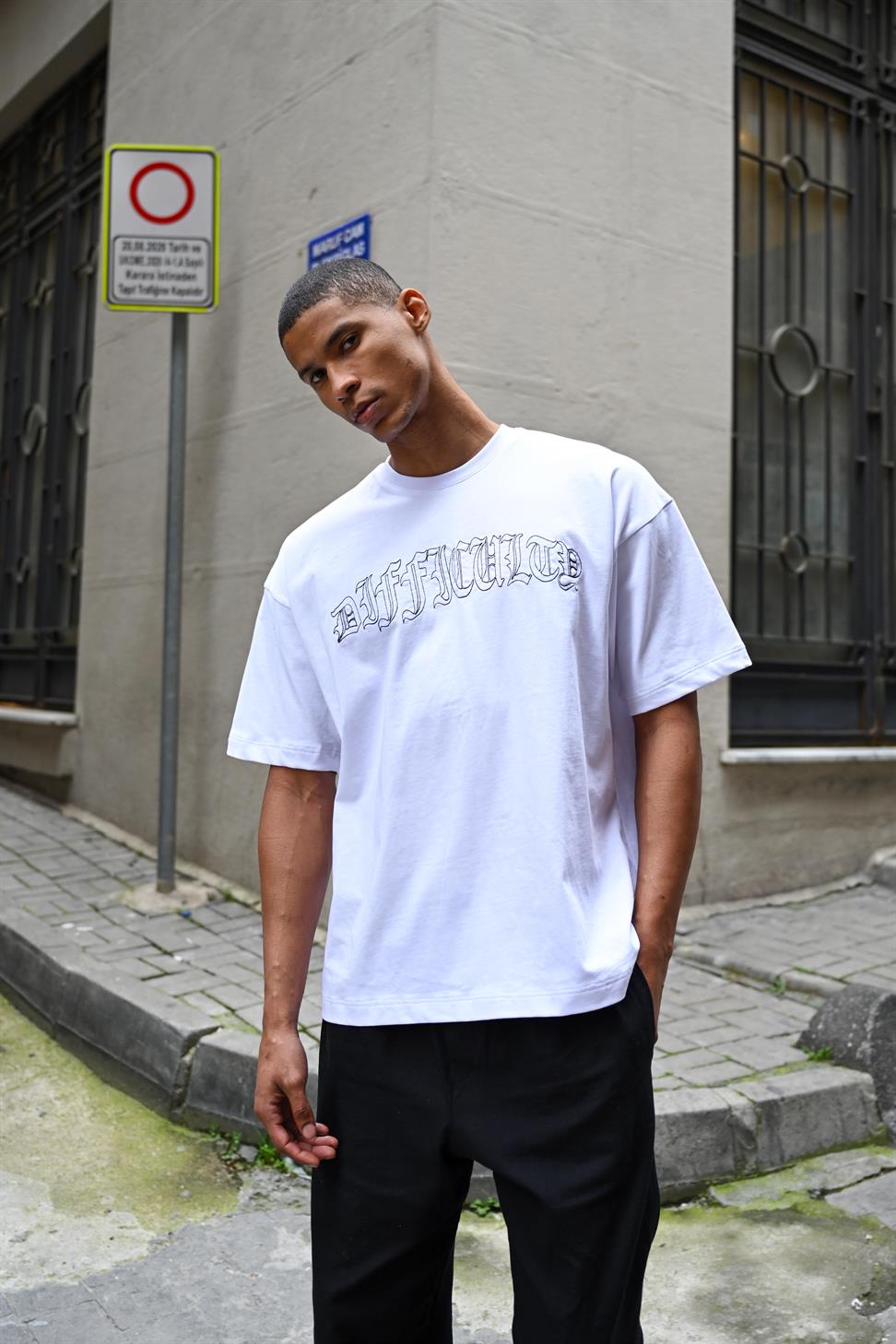 R-5827 Front and Back Embroidered Supima T-Shirt