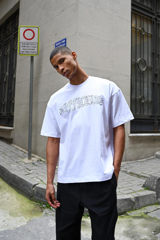 R-5827 Front and Back Embroidered Supima T-Shirt