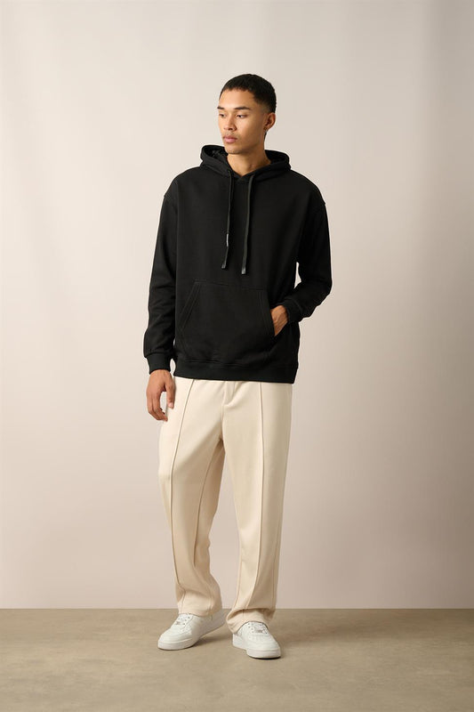 R-5841 Hooded Embroidered Fleece Sweatshirt – Black