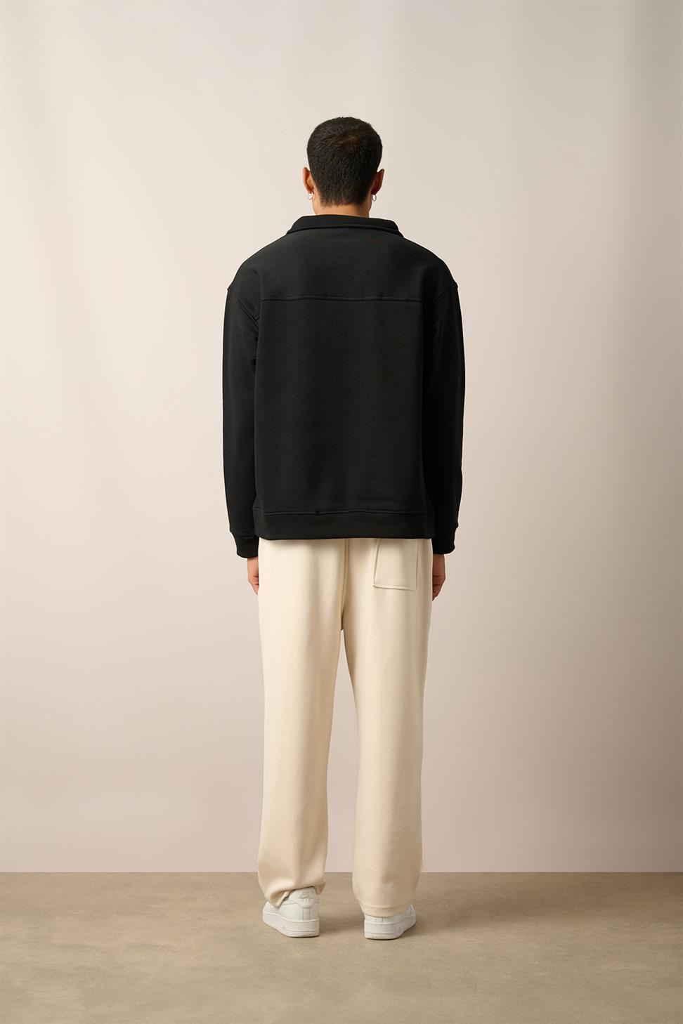 R-5844- 1 Anthracite Crew Neck Long Sleeve Knit Sweatshirt