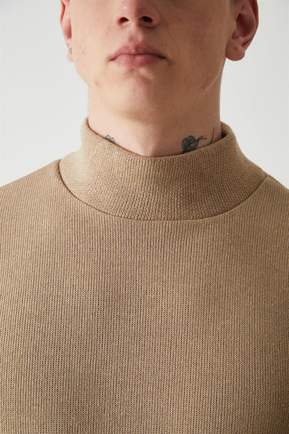 R-5849 Men’s Turtleneck Plain Knitted Sweater – Vizon
