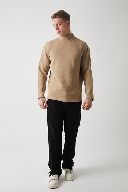 R-5849 Men’s Turtleneck Plain Knitted Sweater – Vizon