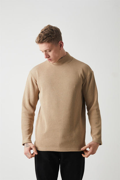 R-5849 Men’s Turtleneck Plain Knitted Sweater – Vizon