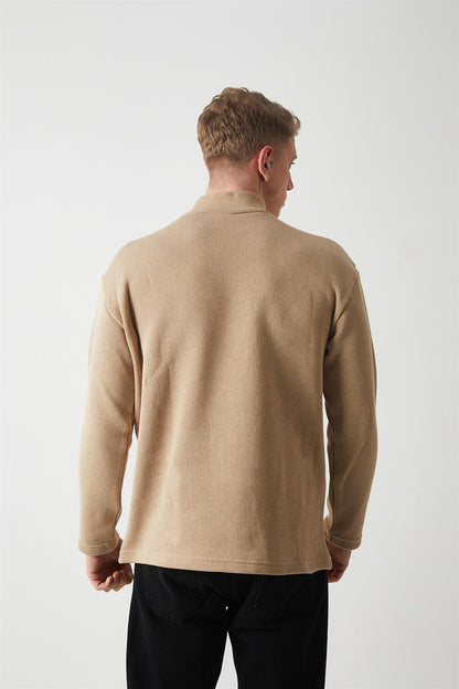 R-5849 Men’s Turtleneck Plain Knitted Sweater – Vizon