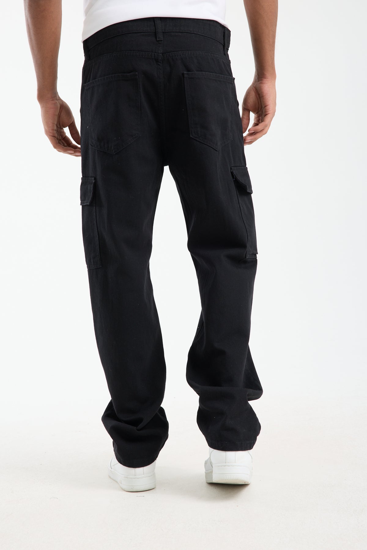 T-2225 Men’s Black Cargo Denim Jeans