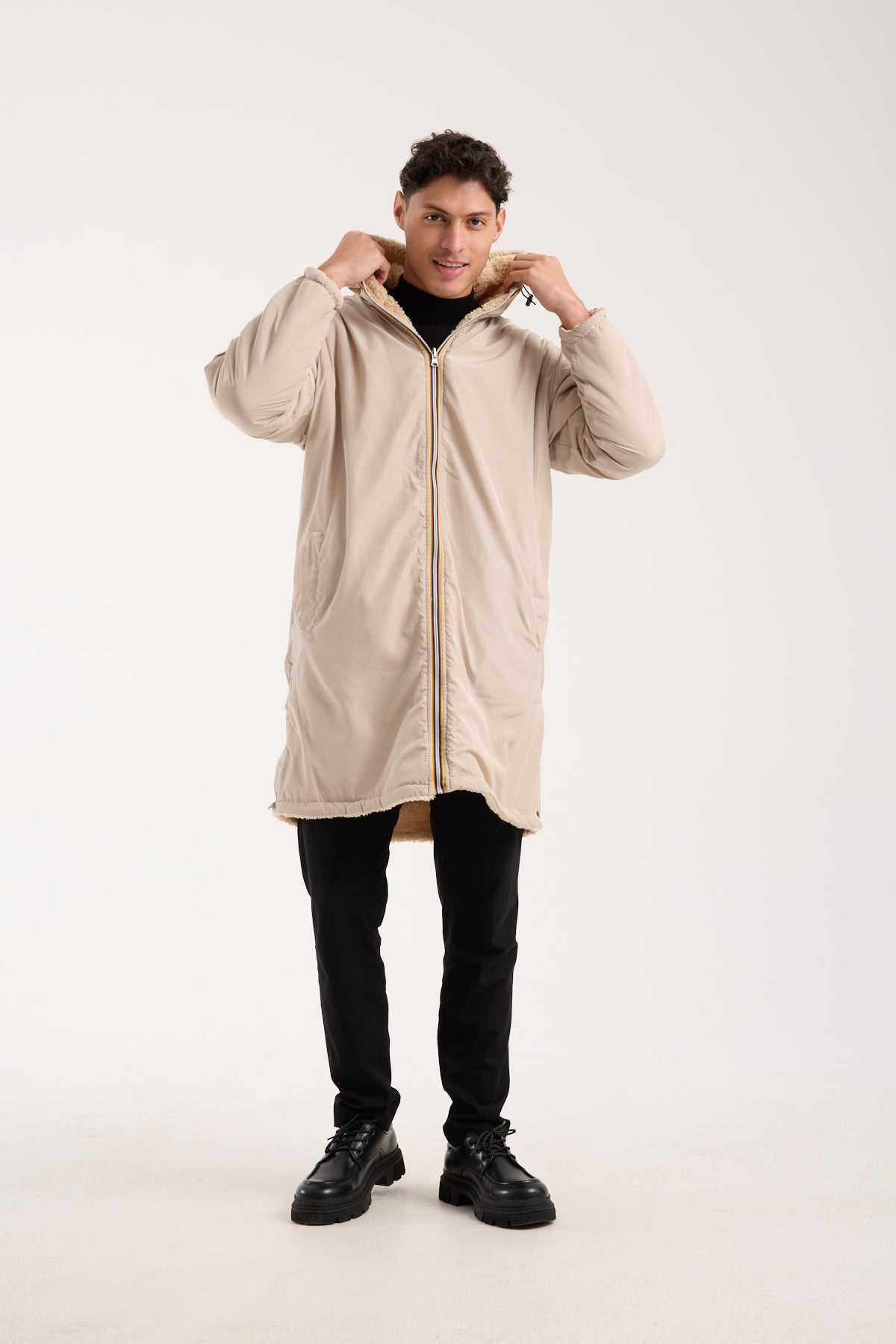 R-2474 Men’s Reversible Sherpa Coat – Double-Sided Winter Jacket