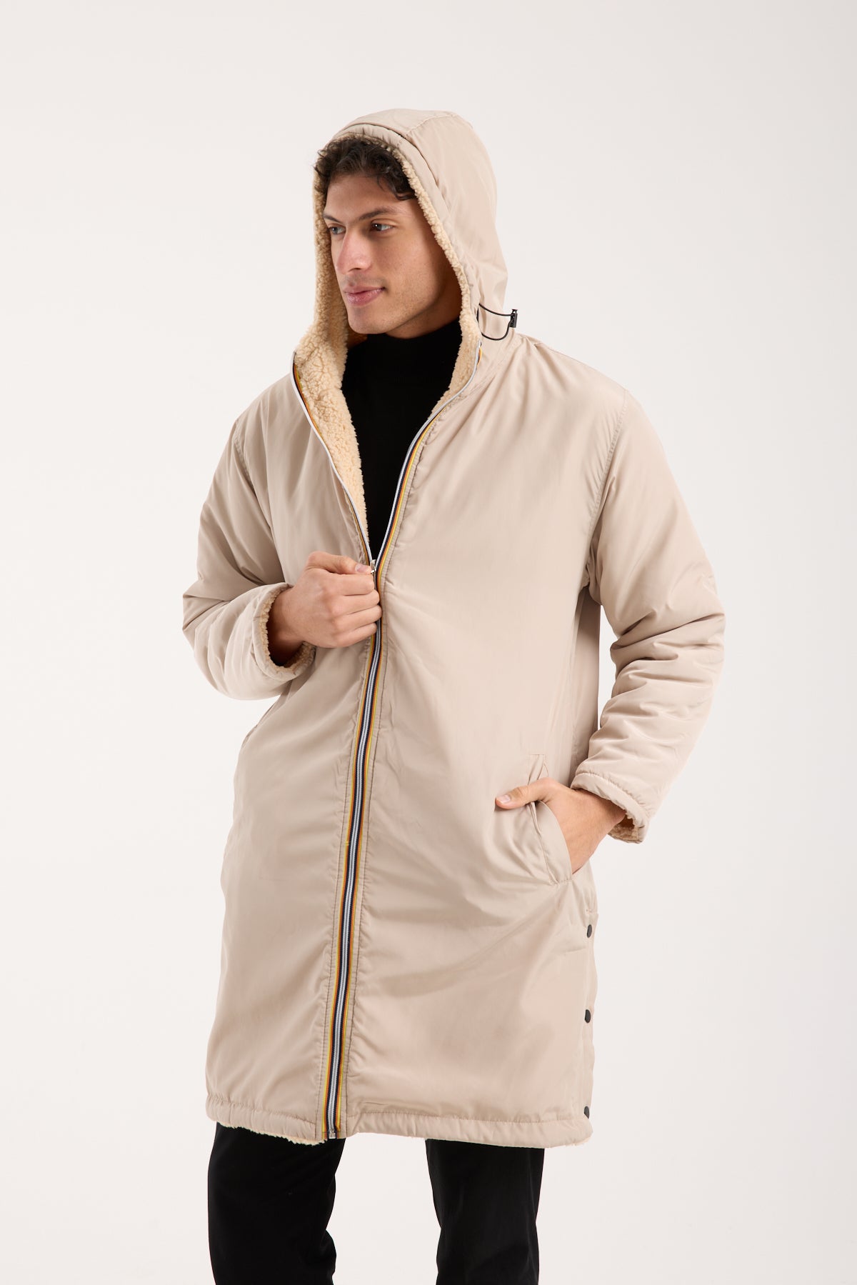 R-2474 Men’s Reversible Sherpa Coat – Double-Sided Winter Jacket