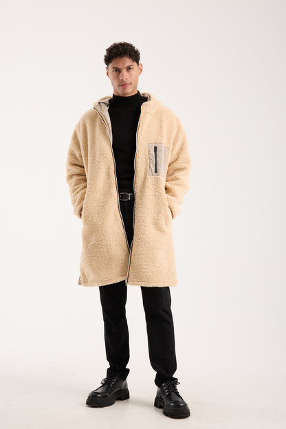 R-2474 Men’s Reversible Sherpa Coat – Double-Sided Winter Jacket