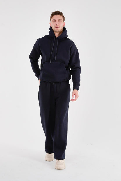 X-4008-1001 Men’s Hooded Tracksuit Set – Navy